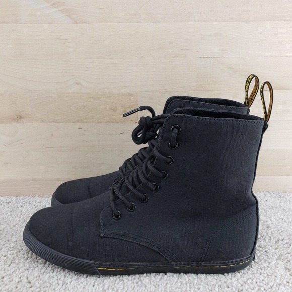 Dr. Martens Other - Dr. Martens SHERIDAN Y Women's Size 7 Black Canvas 8-Eye Lace Up Ankle Boots